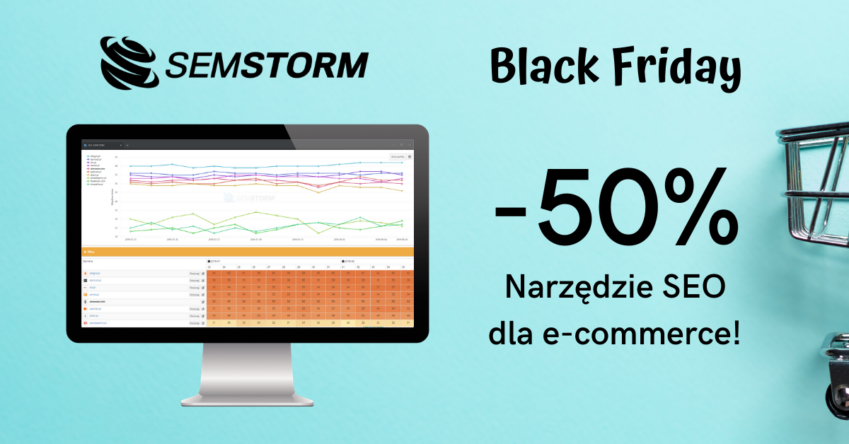 Przykład kreacji na Black Friday SEMSTORM