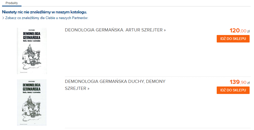 Alternatywa niedostępnym produktom w Ceneo
